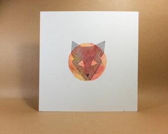 FOX | Watercolor | Handmade | Nature | Mountains | Forest | Travel | Wanderlust | Present | Gift | Personal | Wild | Strong