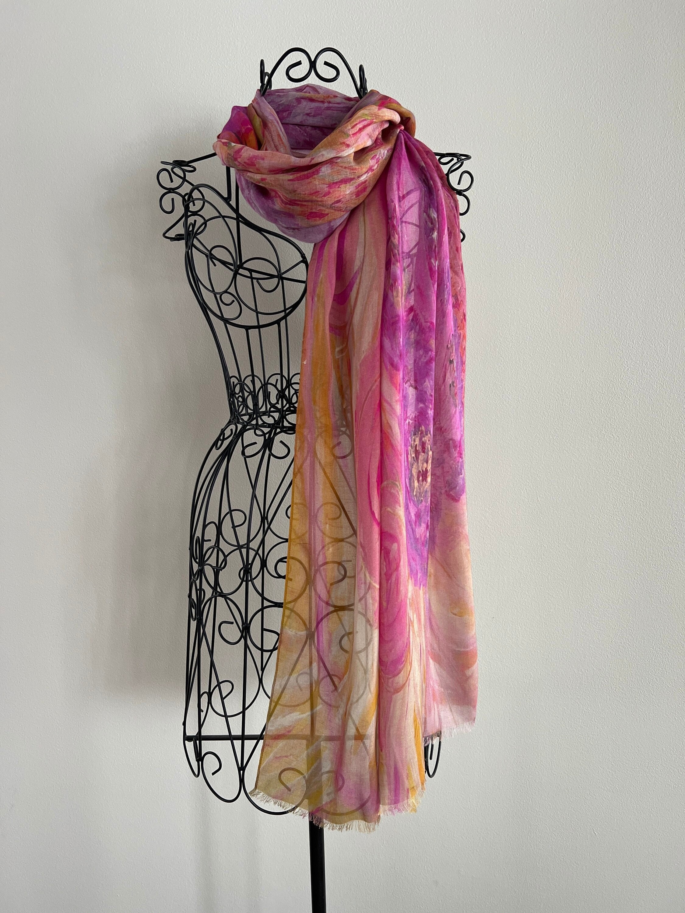 Pink Silk Scarf -  Canada