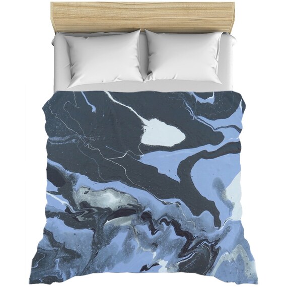 Winter Is Comingzen Duvet Coverblue And Grey Art Duvet Etsy