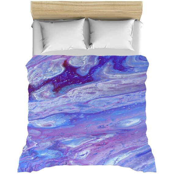 Aladdin Duvet Coverpurple Duvet Coverfluid Artpurple Etsy