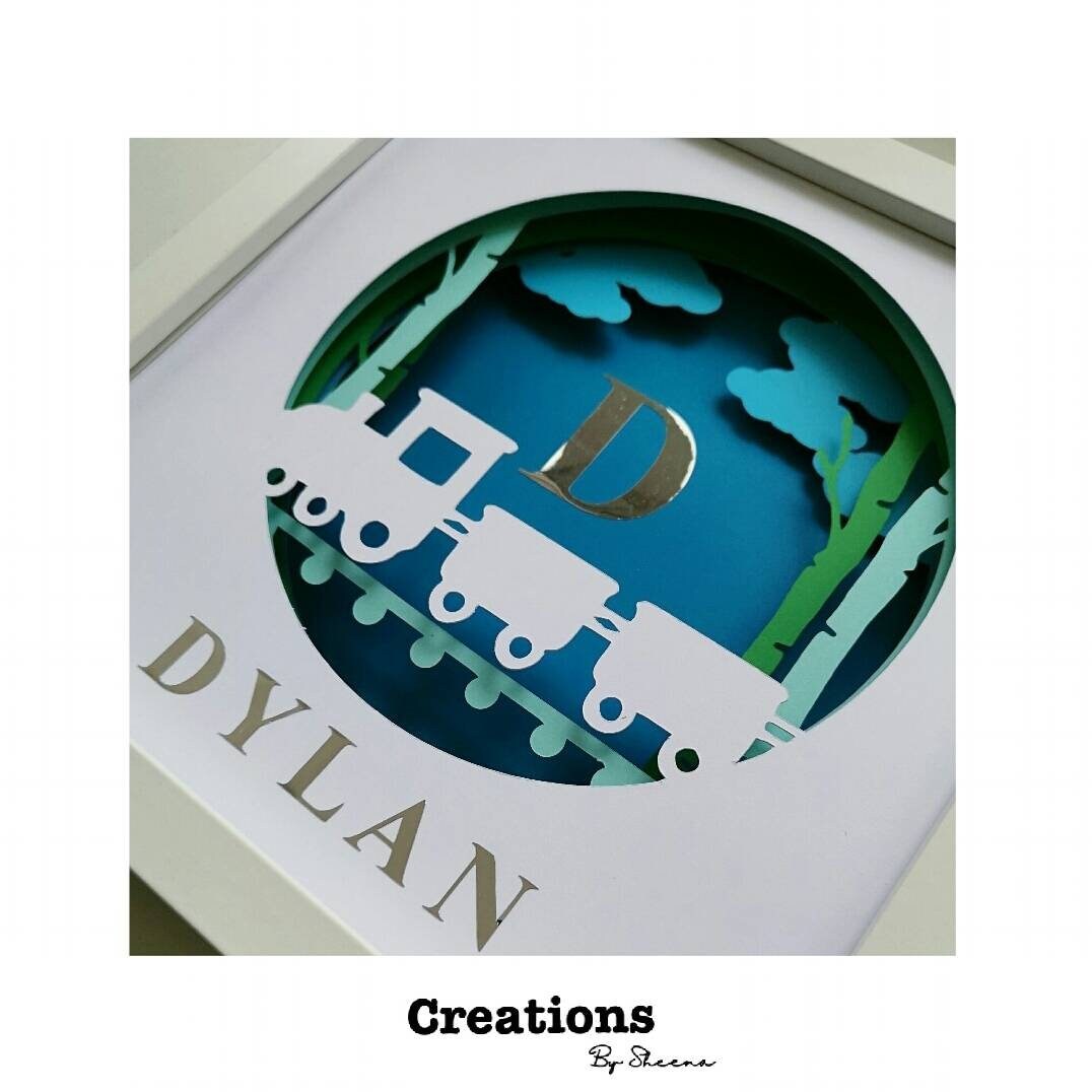 Personalised Paper Art Shadow Box 3D Frame Template Layered Etsy