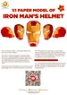Low Poly DIY Iron Man Helmet Paper Model Cosplay, Create Your Own 3D Papercraft Iron Man, 1:1 PaperCraft (A4 Paper) 