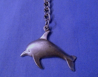 Handmade Pewter Keyring  *Dolphin*  Full of wonderful detail.   Holds lots of Keys.