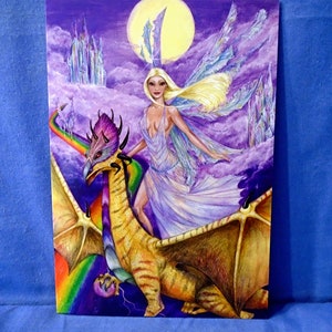Tarjeta de felicitación * Dragon Lady * Tarjeta encantadora para cualquier ocasión.