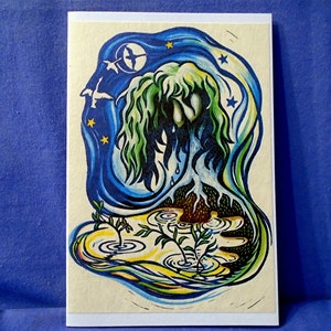 Rites Of Passage Card *The Weeping Willow* Diese Karte ist mit Trauer, Verlust und Trauer verbunden.