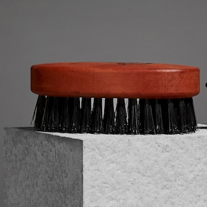 Seven Potions Beard Brush, Firm 100% First Cut Boar Bristles in Pear Wood