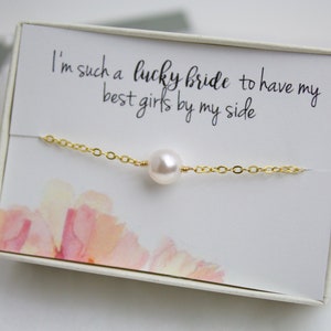 Bridesmaid Bracelet//Bridesmaid Pearl Jewelry//Wedding Gift//Bridal Party Gift//Wedding Jewelry//Single Pearl Bracelet/Silver,Gold,Rose Gold