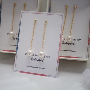 Swarovski Pearl Drop Earrings: 14K Gold Filled Bridal Jewelry