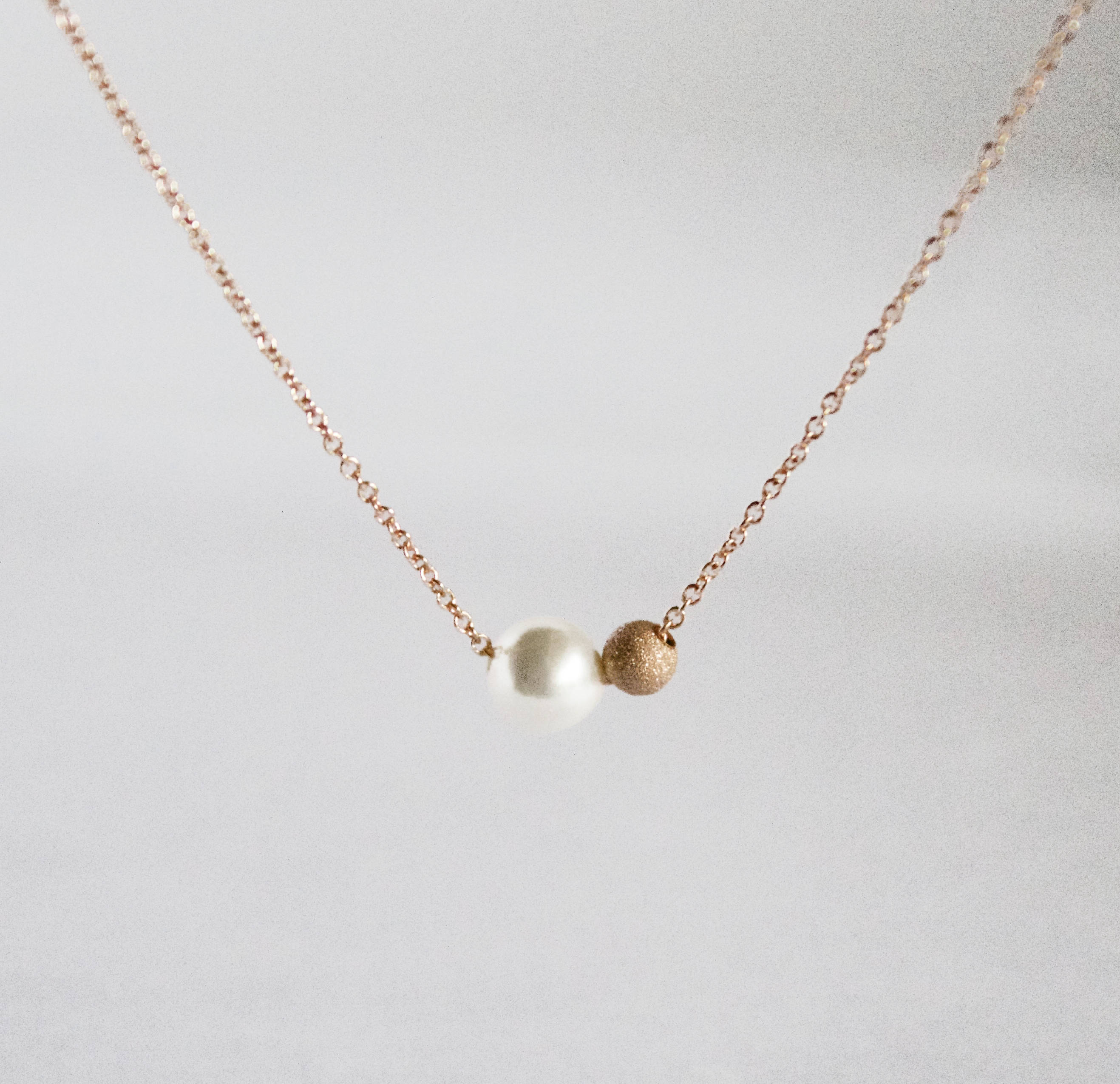 Kora Rose Gold Pearl Necklace main image 1