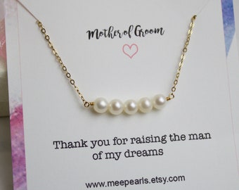 Bridesmaid Jewelry//Gift for Bridesmaid//Gift for Wedding//Gift for Flower Girls//Gold Peach Pearl necklace//Bridesmaid Necklace// Dainty