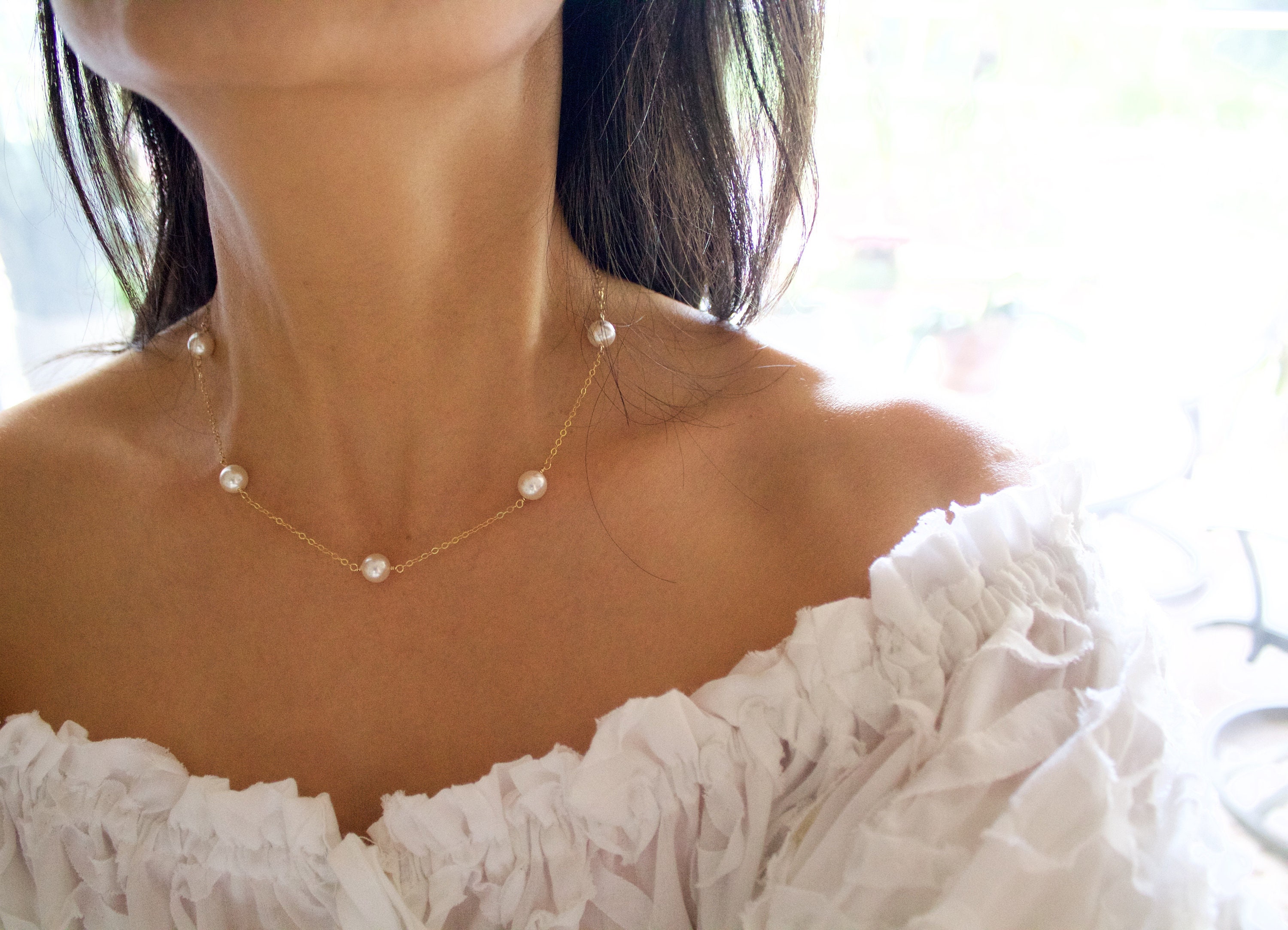 Spaced out shop pearl necklace