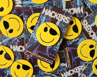 HACKERS MOVIE - Hack The Planet - Smile Enamel Pin