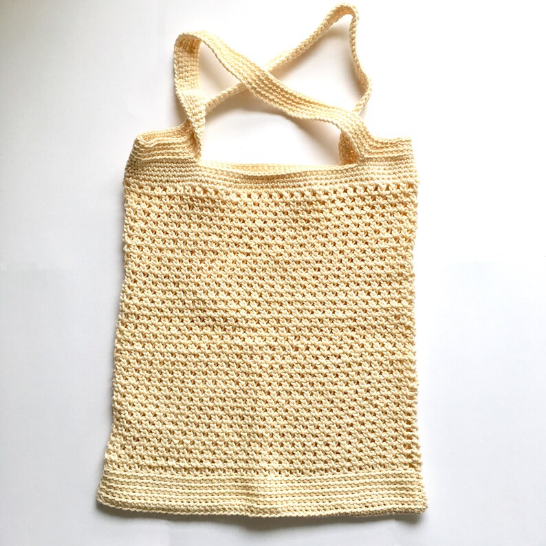 small cream tote bag