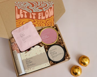 Let it flow gift box for woman, Relaxation gift box, Gift Basket, Candle, Get Well Gift for Her, Thinking of You Gift, gift basket