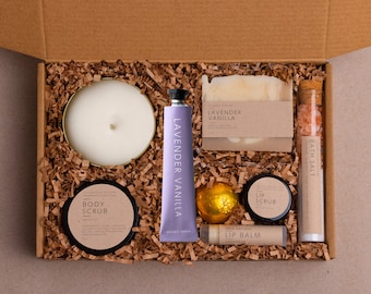 Lavender Spa Gift Box: Handmade Bath & Body Set