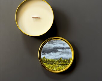 Whispers of the summer storm collection |  soy-beeswax handmade candle | 3 oz | candle No. 6