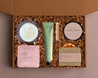 Handmade Hygge Gift Box for Her: Soy Candle, Soap, & Self-Care