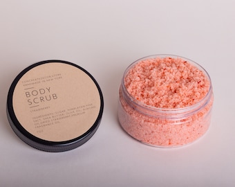 Strawberry body scrub | Handmade in New York | 7oz | sugar scrub