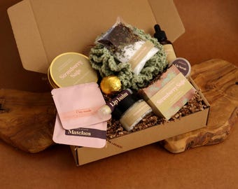 Handmade Spa Gift Box for Her, Self Care Gift Basket, Birthday Gift, Get Well Gift, Thank You Gift, Sister Friend Gift, Bath & Body Set