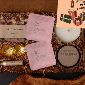 Unique christmas gift ideas, christmas gift box, personalized gifts for her christmas, xmasgift box, spa gift basket, custom self care kit