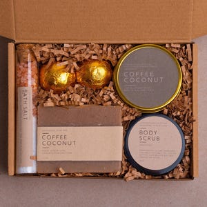 Coffee coconut spa gift Box | Small Gift Box | Gift Box |  Spa Gift Set |  Self Care Package |  same day shipping | self care gift box