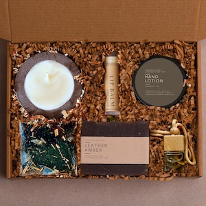 Luxe Birthday Gift Box for Men: Handmade Candle, Soap & Self Care