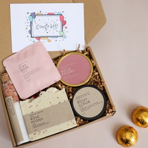 Regalo de felicitaciones, Caja de regalo de felicitaciones, Regalo personalizado, Caja de regalo de spa para mujeres, Regalo de logro, Felicitaciones por su éxito, Set de regalo de spa