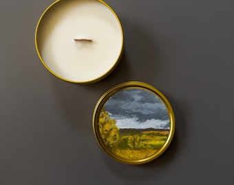 Whispers of the summer storm collection |  soy-beeswax handmade candle | 3 oz | candle No. 2