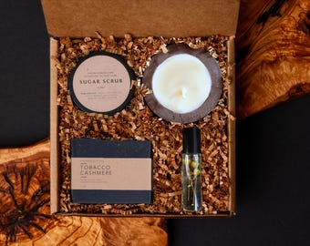 Sunshine Hygge Gift Box: Handmade Self Care Kit with Soy Candle