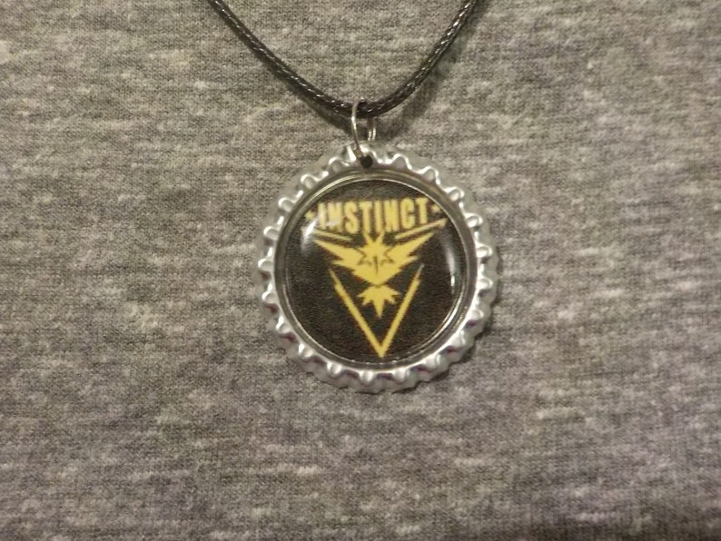 Pokemon inspired bottle cap necklaces