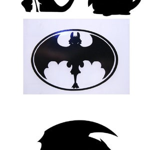 Toothless inspired vinyl decals