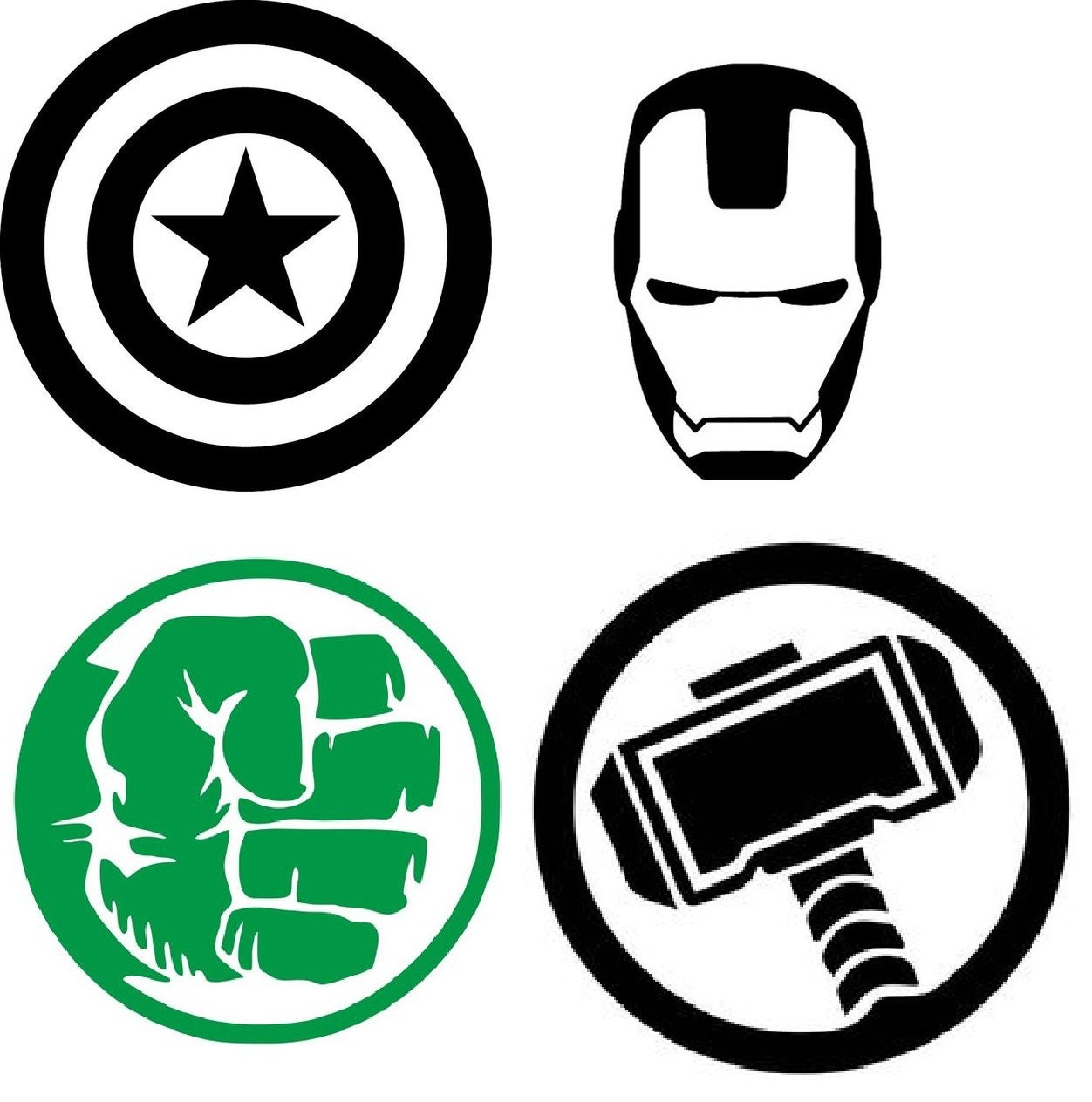 Avengers Inspired Vinyl Decals Etsy Canada