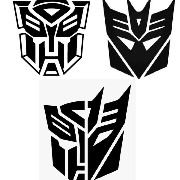 Transformers inspired vinyl decals