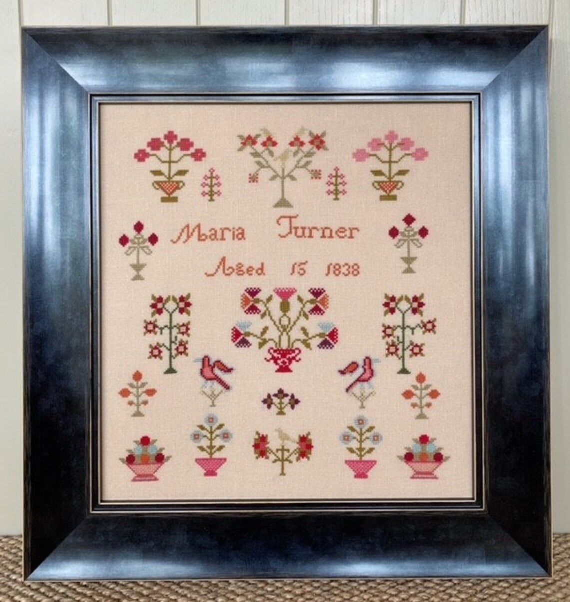 Maria Turner 1838 Antique Reproduction Sampler Etsy