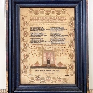Martha Augusta Simmonds c1836 A Reproduction Antique Sampler Pattern