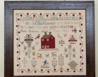 Phebe Spillett 1869 Antique Reproduction Sampler