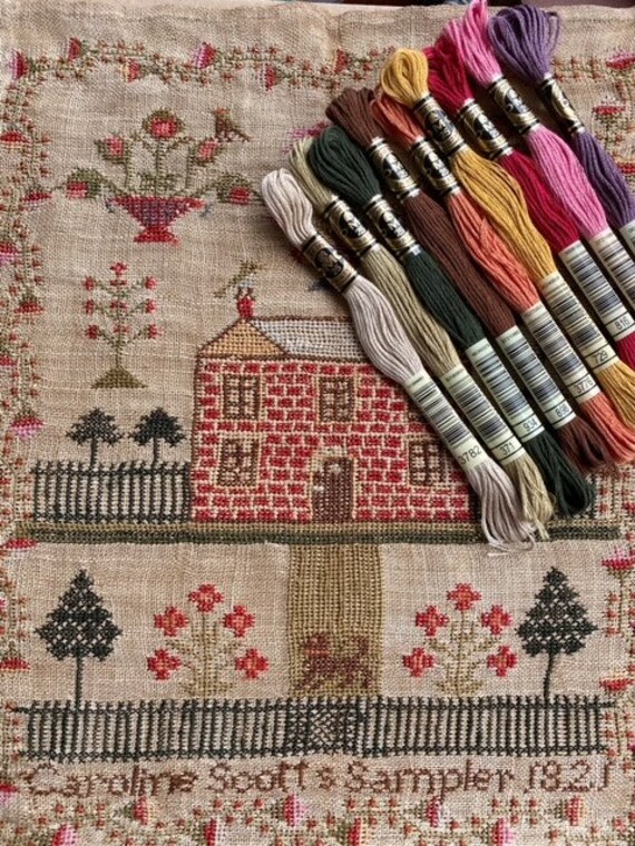 Caroline Scott 1821 A Reproduction Antique Sampler Pattern - Etsy