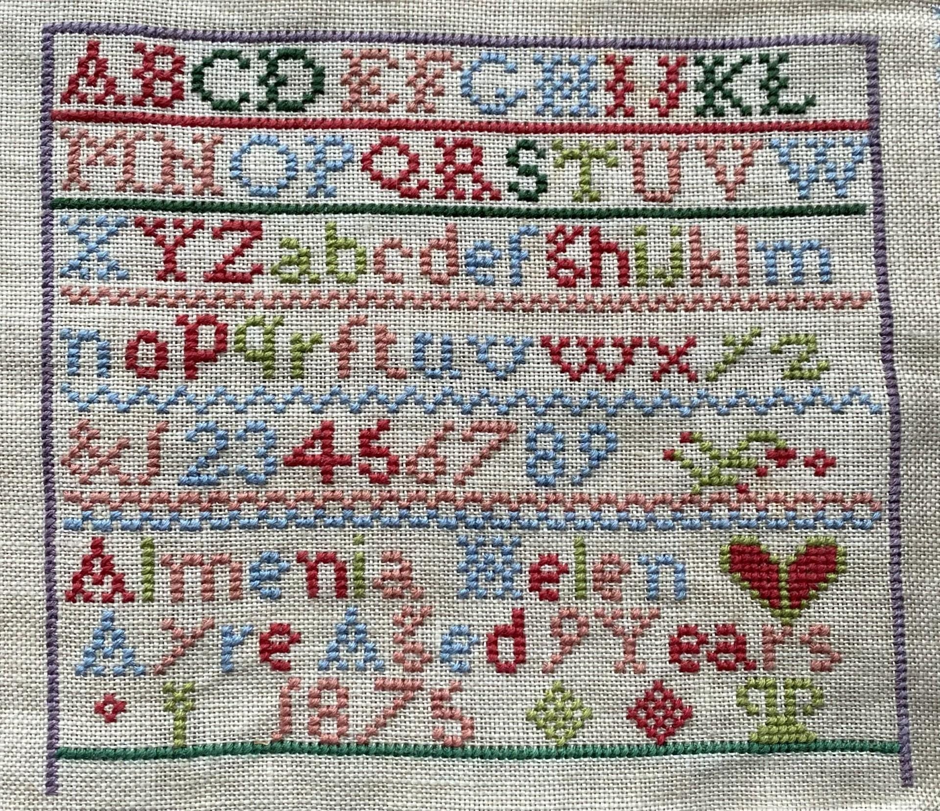 Almenia Helen Ayre 1875 A Reproduction Antique Sampler Pattern - Etsy