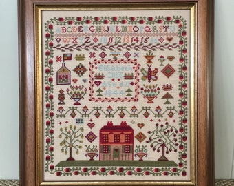 Elisabeth Cligg 1844 Reproduction Antique Sampler Pattern