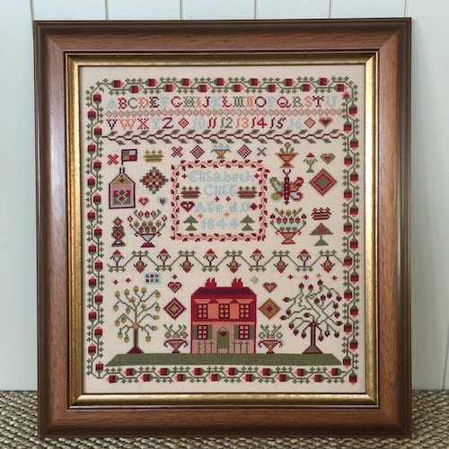 Emma Thompson 1843 Reproduction Antique Sampler Pattern Etsy