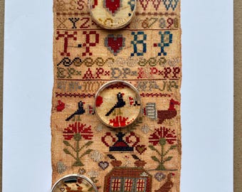 Set of 3 Magnetic Thread Parking Buttons - Marjory Peddie 1870