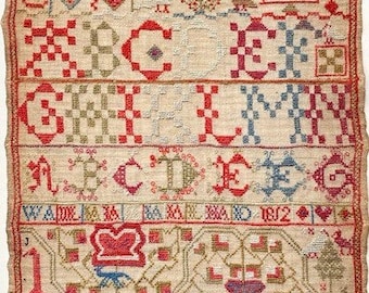 IA 1812 A Reproduction Antique Sampler