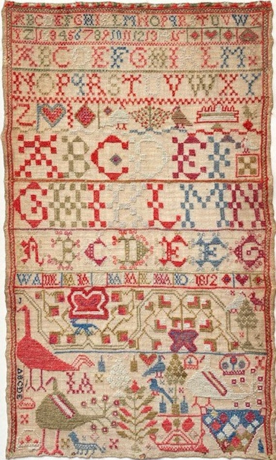 IA 1812 A Reproduction Antique Sampler - Etsy