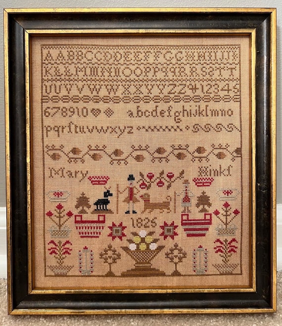 Mary Hinks 1825 A Reproduction Antique Sampler Pattern - Etsy