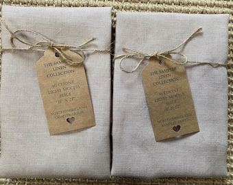 Hand Dyed 'Light Mocha Beige' Zweigart Linen