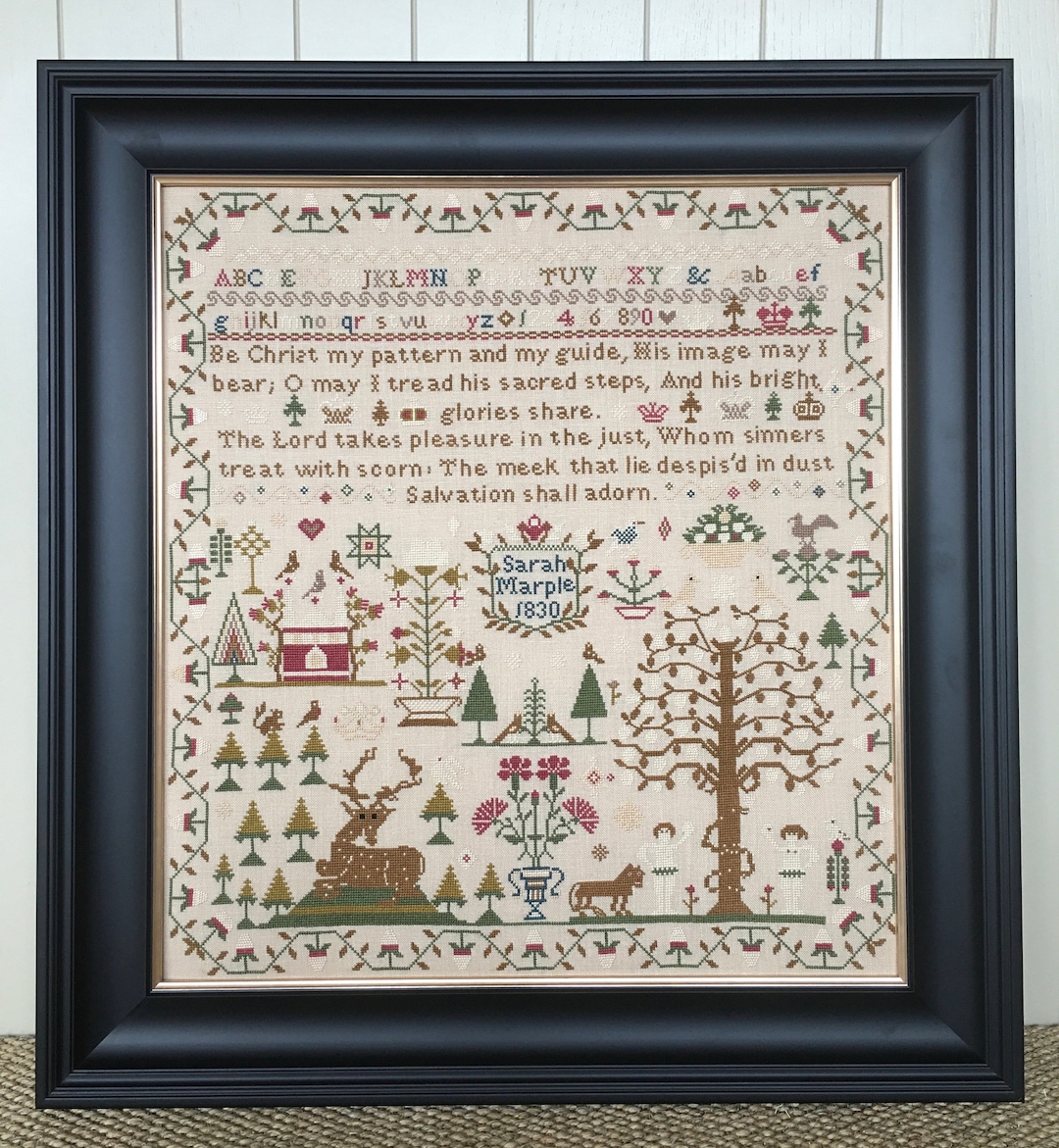 Sarah Marple 1830 Reproduction Antique Sampler Pattern - Etsy