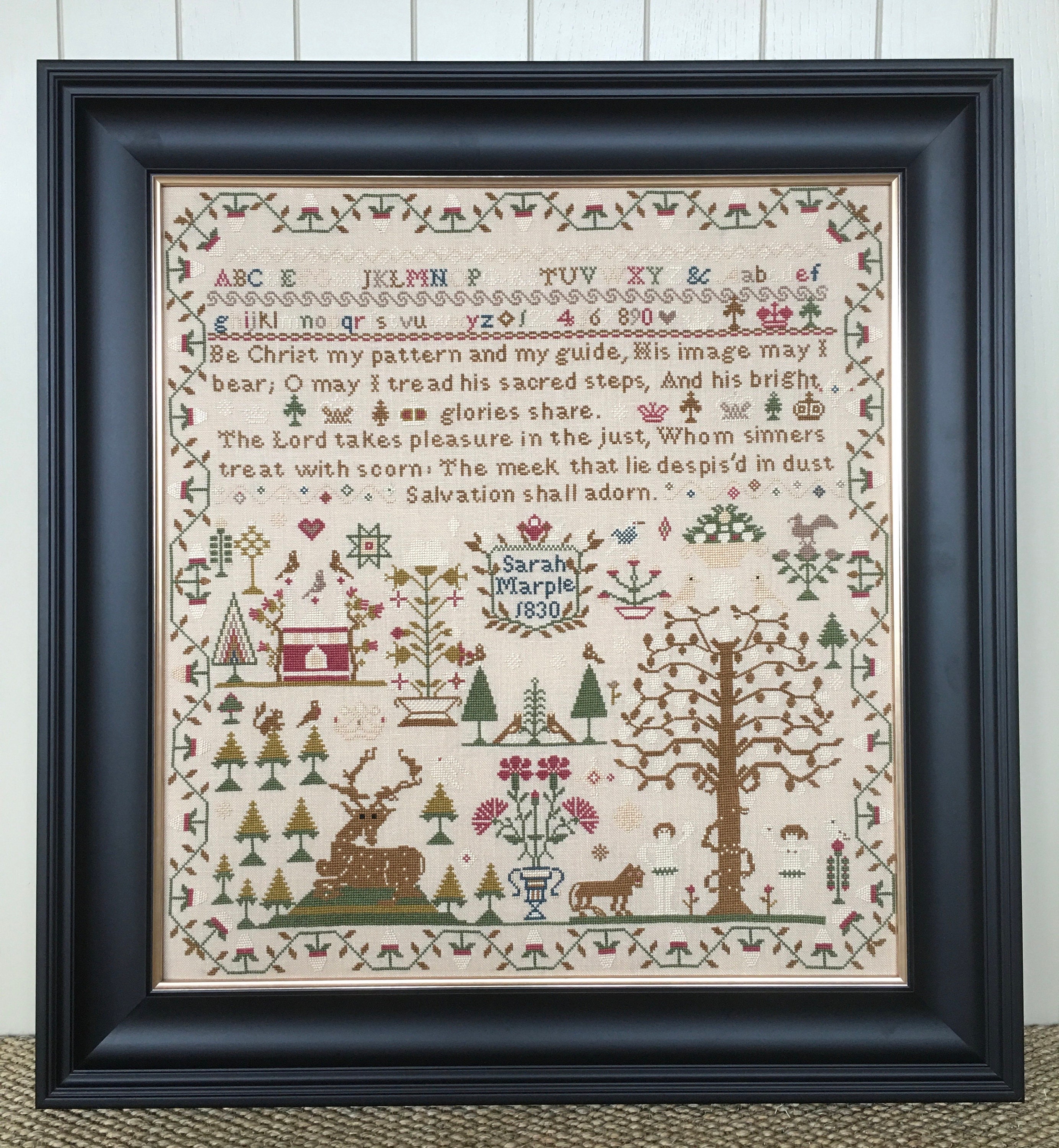 Sarah Marple 1830 Reproduction Antique Sampler Pattern - Etsy