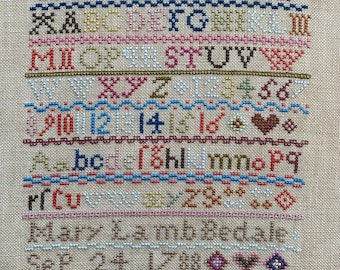 Mary Lamb 1788 A Reproduction Antique Sampler Pattern