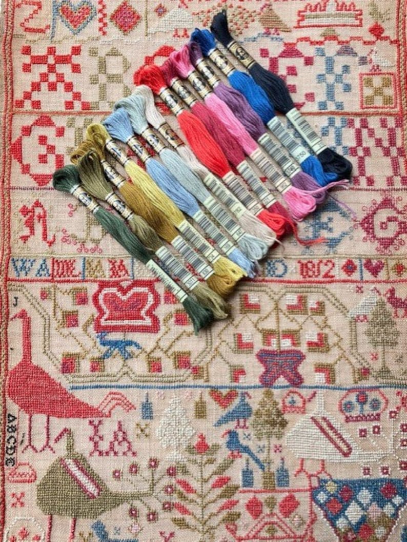 IA 1812 A Reproduction Antique Sampler Etsy