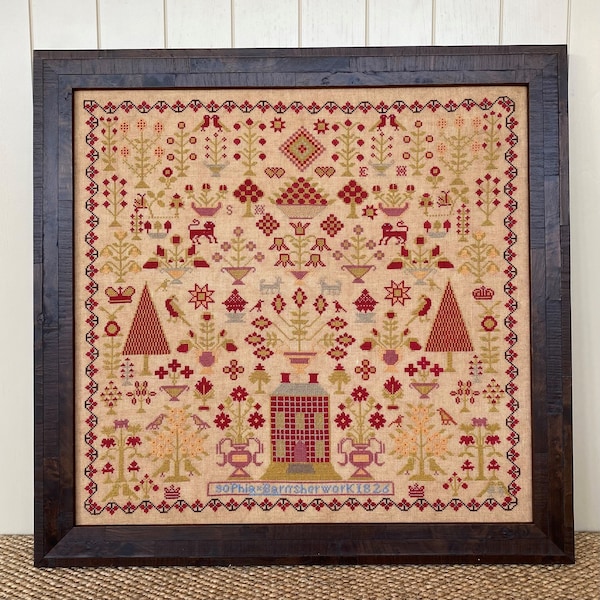 Sophia Barnsher 1826 A Reproduction Antique Sampler Pattern